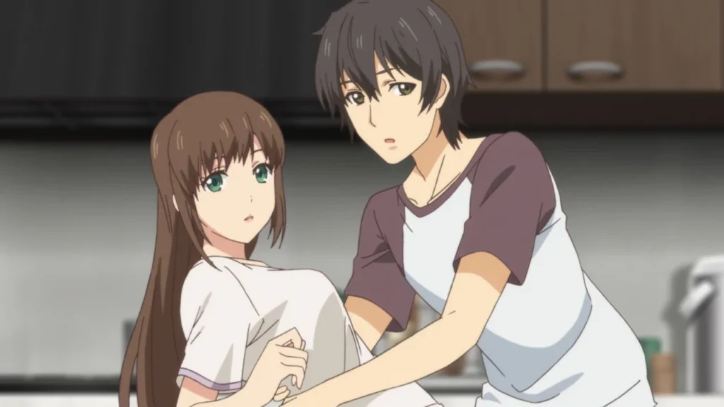 Natsuo and Hina in domestic girlfriend hentai series 