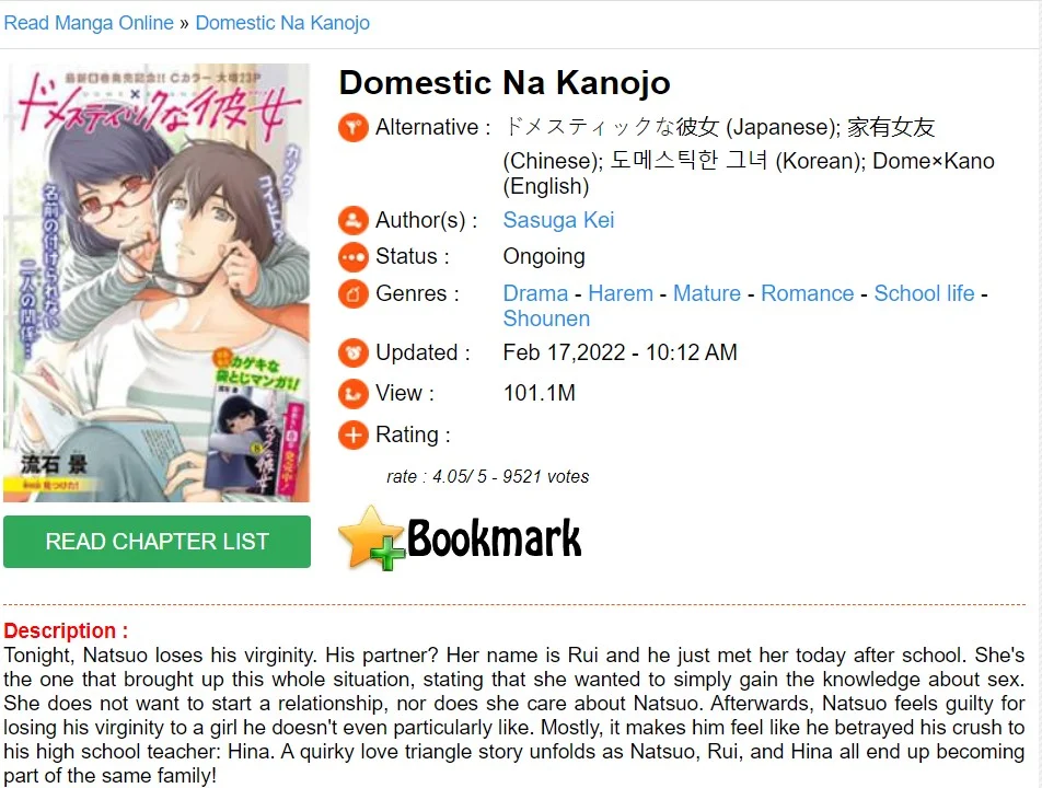 domestic girlfriend hentai series in manganelo.tv